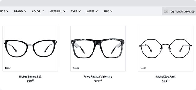 product list page